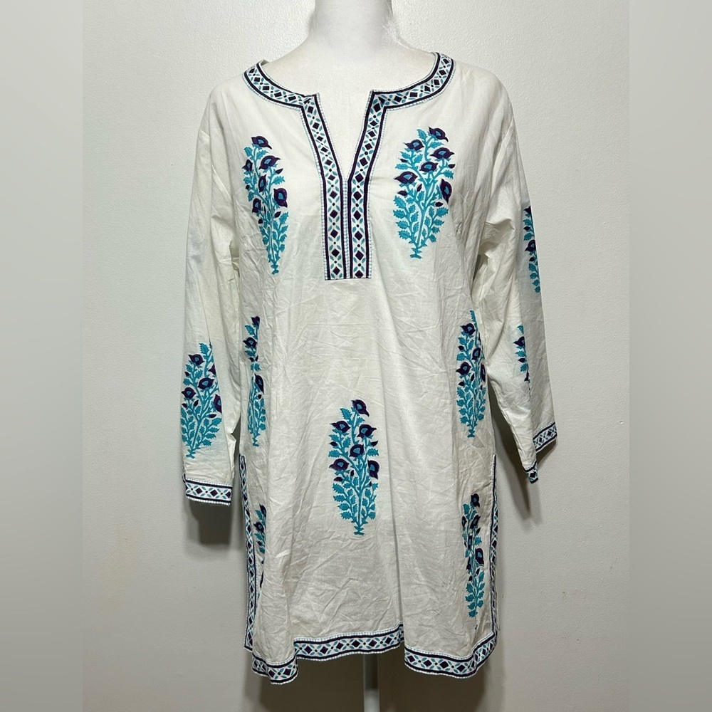 Gretchen Scott Designs Boho Floral Tunic Blouse